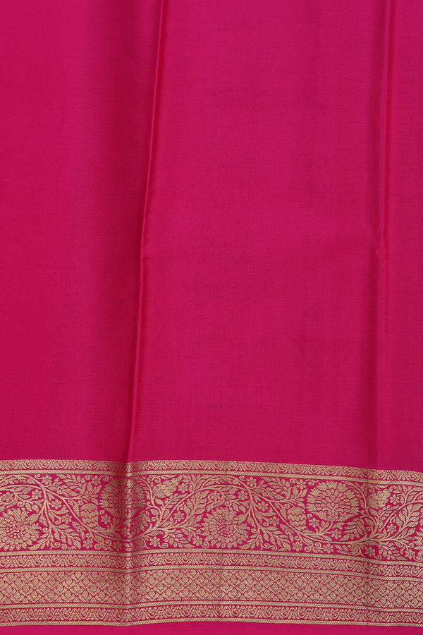 Mysore Silk Saree In Honey Yellow With Zari Buttas