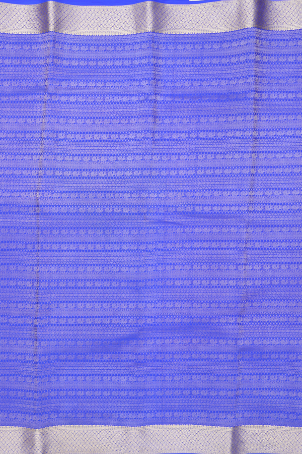 Mysore Silk Saree In Indigo Blue With Brocade Design