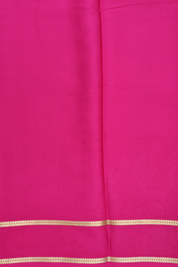 Mysore Silk Saree In Indigo Blue With Embroidered Border