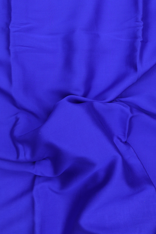 Mysore Silk Saree In Indigo Blue With Embroidered Border