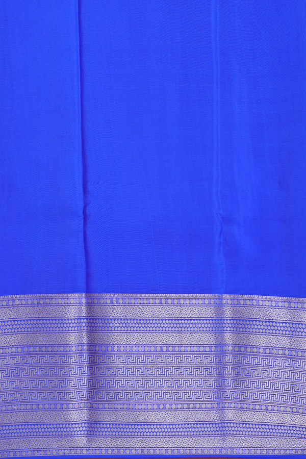 Mysore Silk Saree In Indigo Blue With Stripes Design