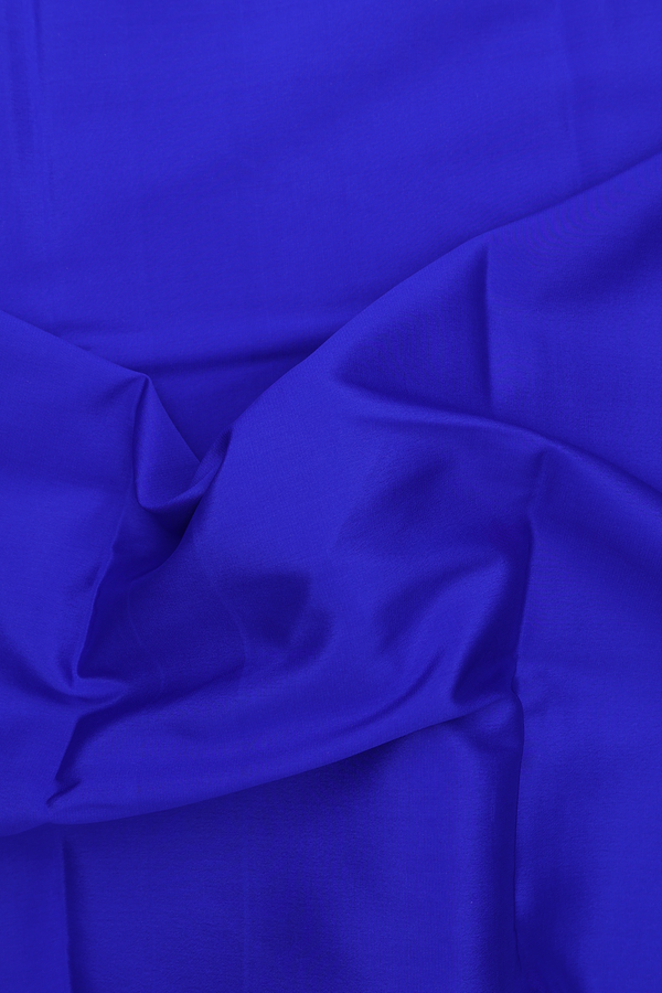 Mysore Silk Saree In Indigo Blue With Zari Border