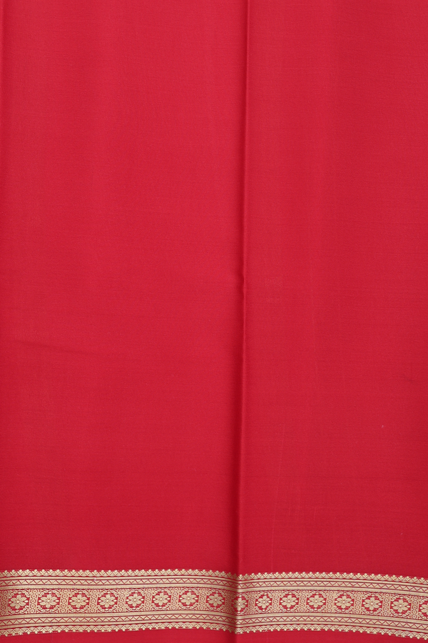 Mysore Silk Saree In Orchid Purple With Contrast Border