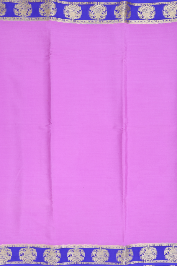 Mysore Silk Saree In Lavender With Contrast Border