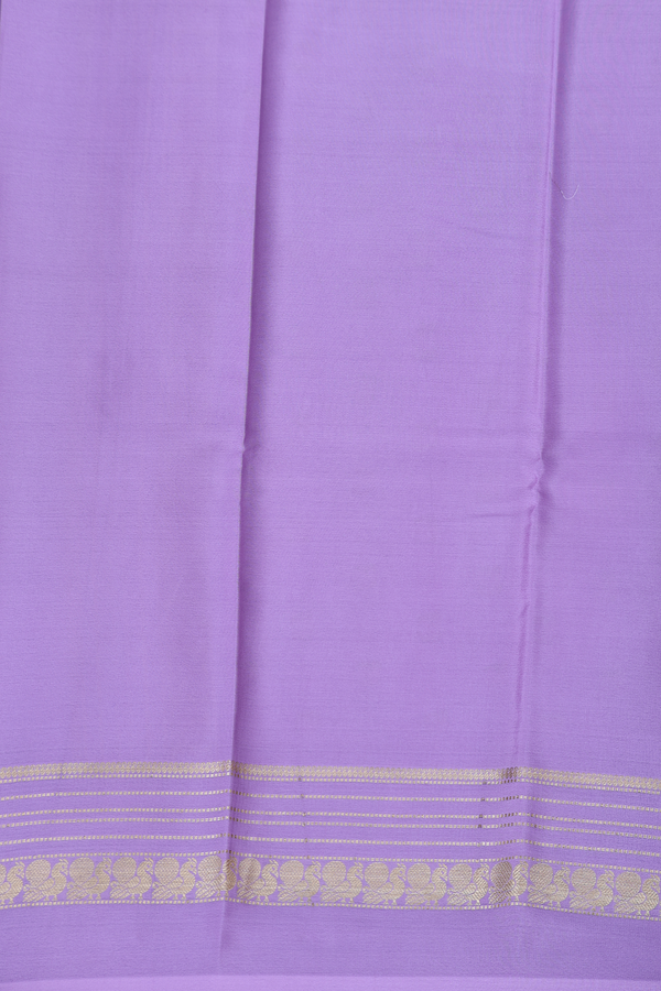 Mysore Silk Saree In Lavender With Paisley Buttas