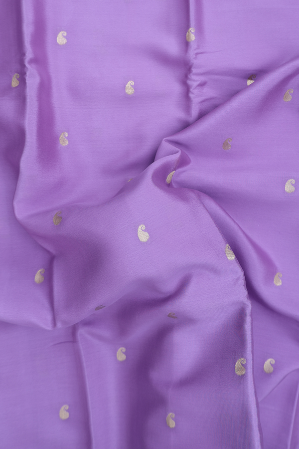 Mysore Silk Saree In Lavender With Paisley Buttas