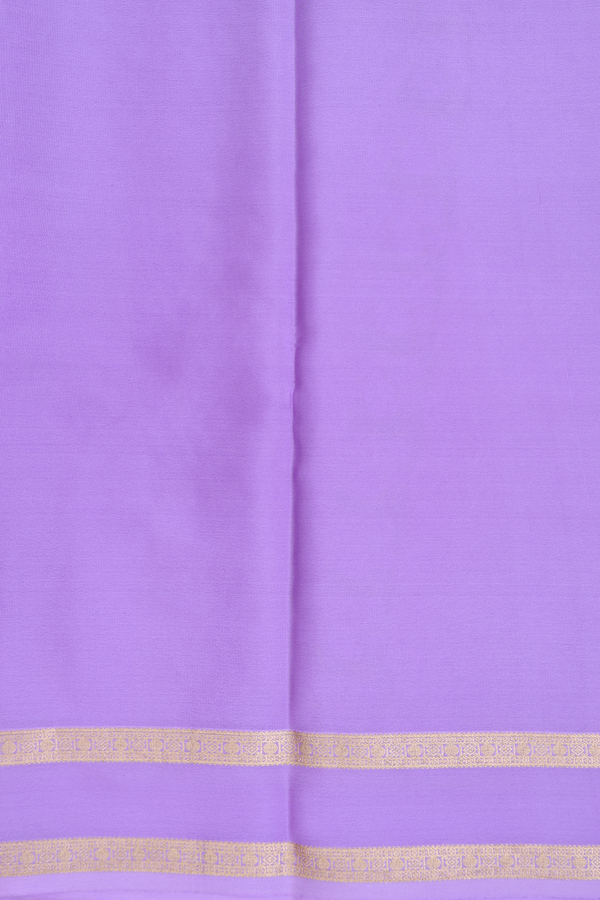 Mysore Silk Saree In Lavender With Square Buttas