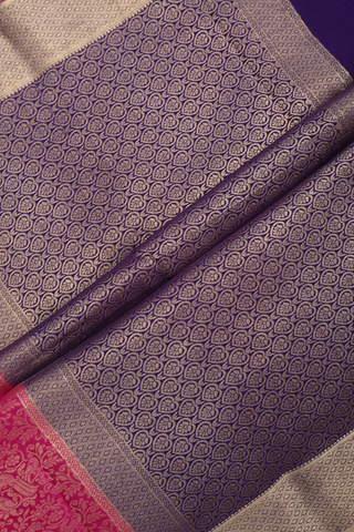 Mysore Silk Saree In Magenta With Brocade Design