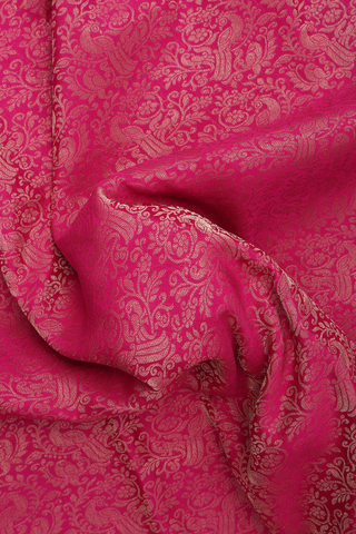 Mysore Silk Saree In Magenta With Brocade Design