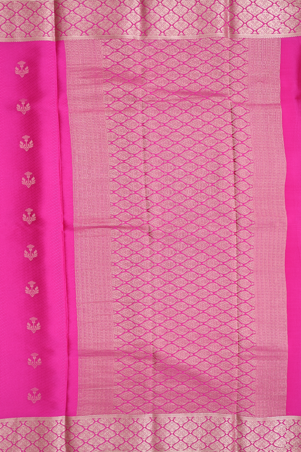Mysore Silk Saree In Magenta With Floral Buttas