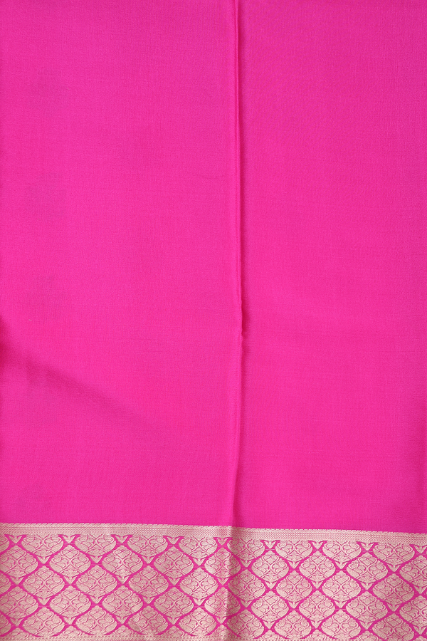 Mysore Silk Saree In Magenta With Floral Buttas