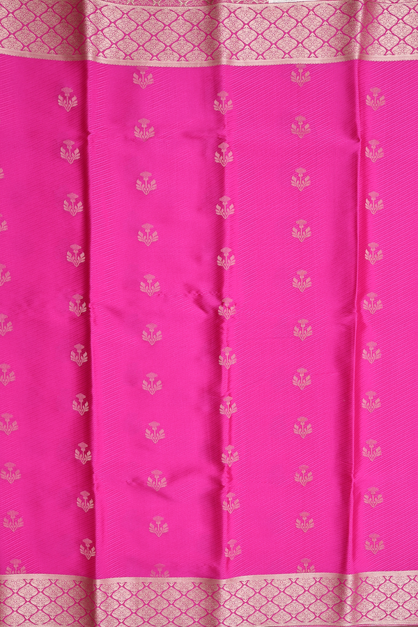 Mysore Silk Saree In Magenta With Floral Buttas
