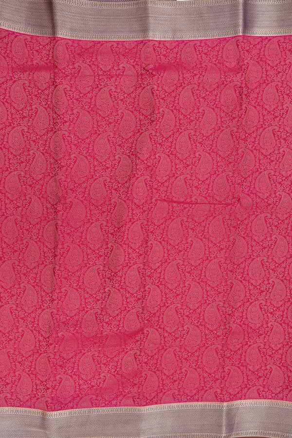 Mysore Silk Saree In Magenta With Paisley Design