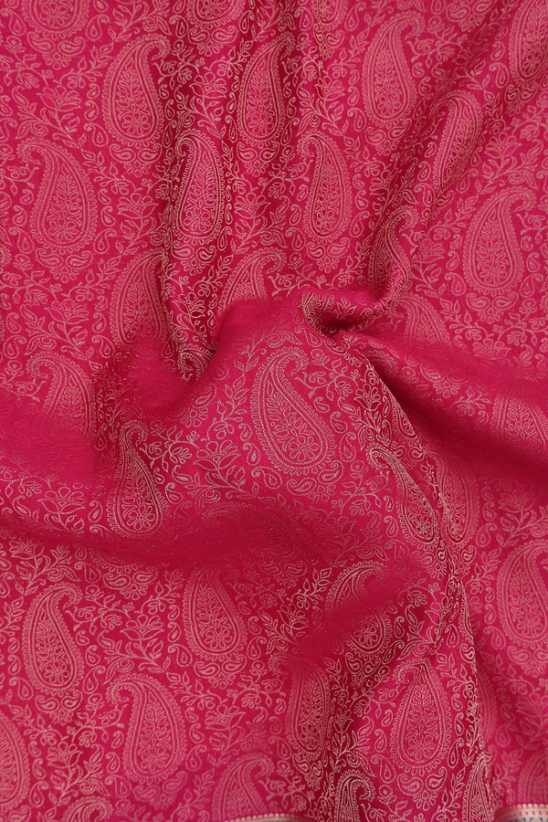 Mysore Silk Saree In Magenta With Paisley Design