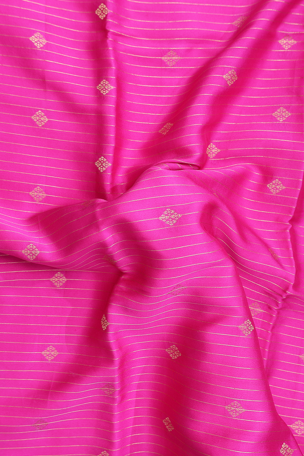 Mysore Silk Saree In Magenta With Stripes Design