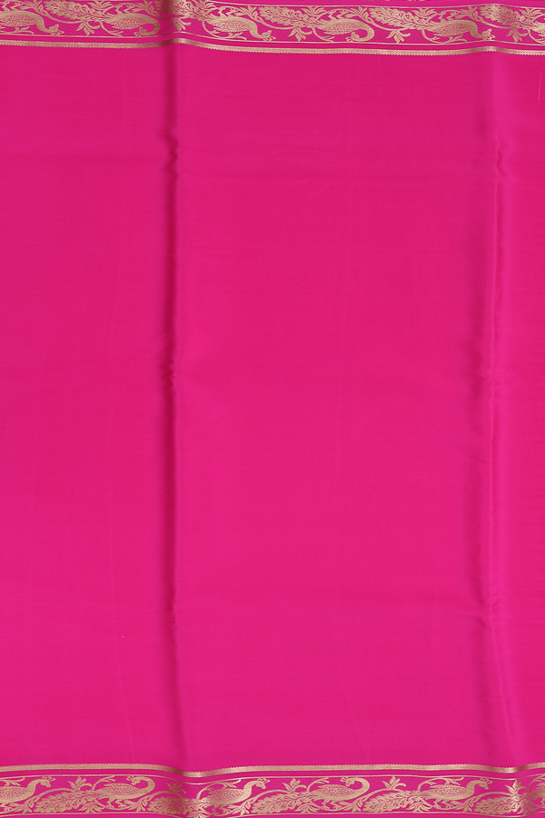 Mysore Silk Saree In Magenta With Zari Border