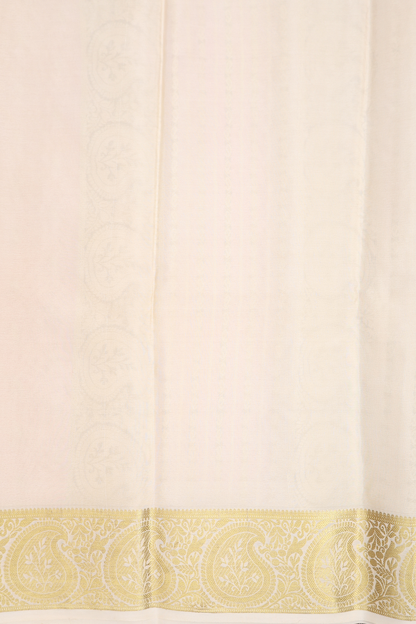 Mysore Silk Saree In Rani Pink With Zari Buttis