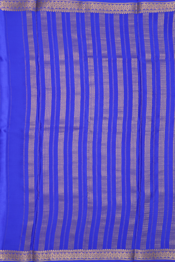 Mysore Silk Saree In Maroon With Checks Design