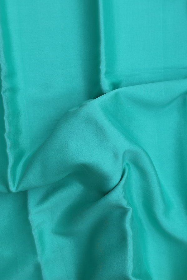 Mysore Silk Saree In Mint Green With Contrast Border