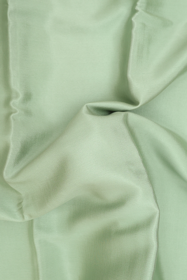 Mysore Silk Saree In Mint Green With Contrast Border
