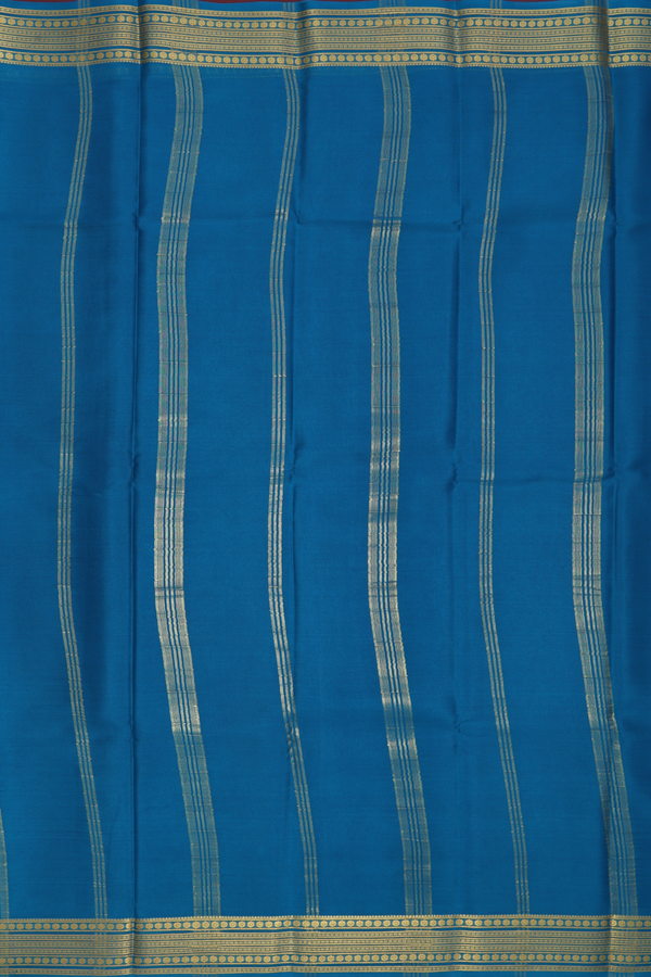 Mysore Silk Saree In Multicolor With Floral Design