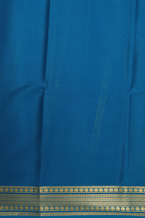 Mysore Silk Saree In Multicolor With Floral Design