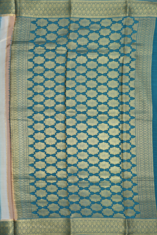 Mysore Silk Saree In Multicolor With Stripes Design