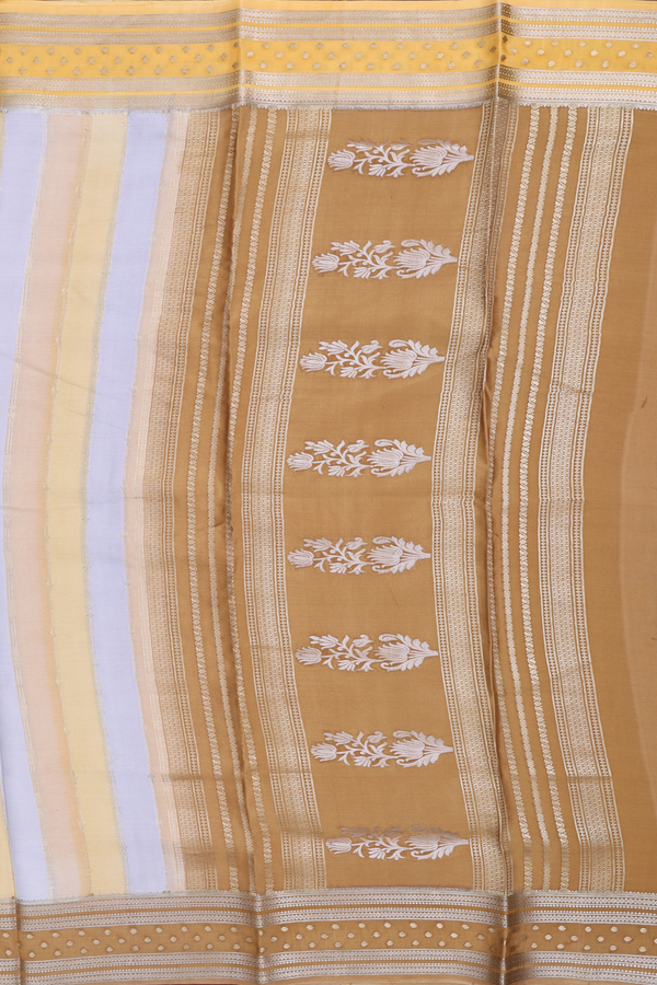 Mysore Silk Saree In Multicolor With Stripes Design