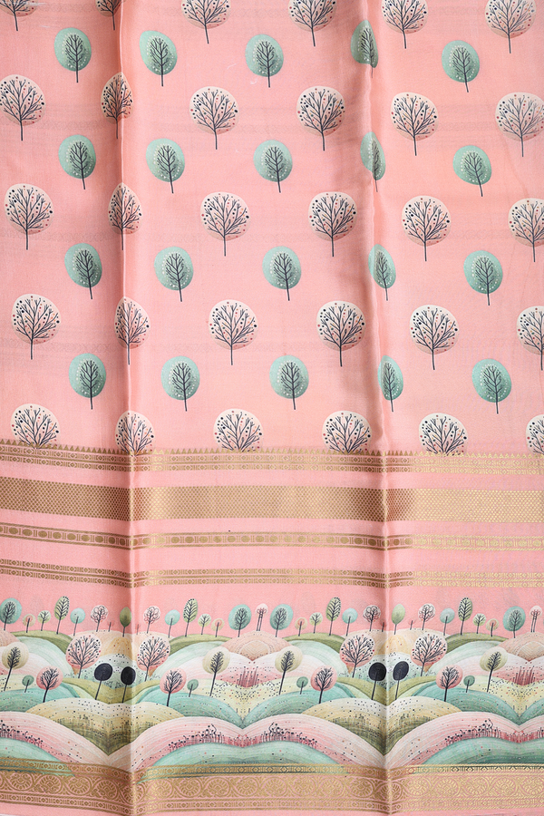 Mysore Silk Saree In Multicolor With Stripes Design