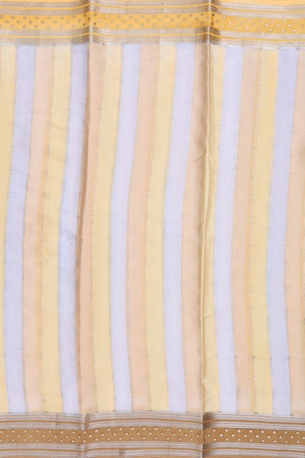 Mysore Silk Saree In Multicolor With Stripes Design