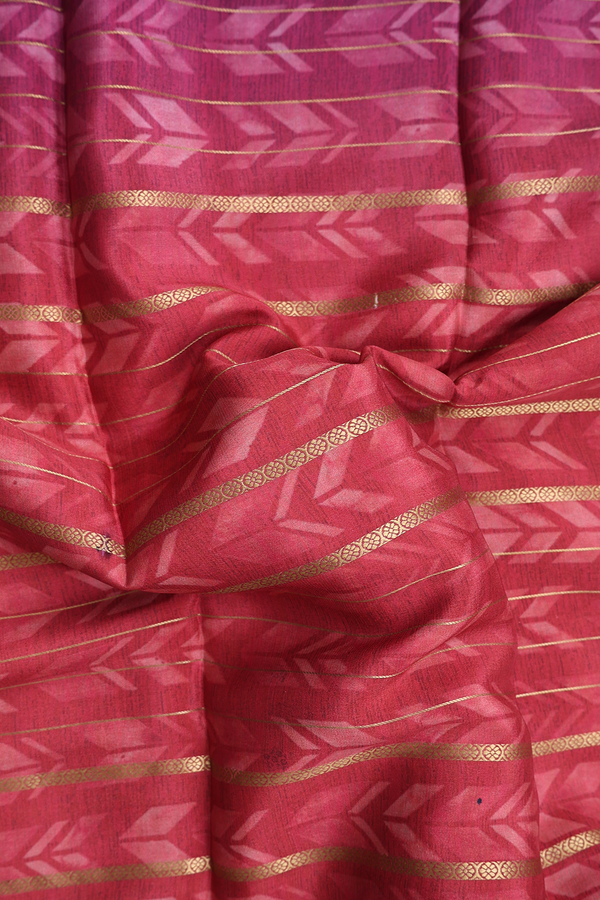 Mysore Silk Saree In Multicolor With Stripes Design