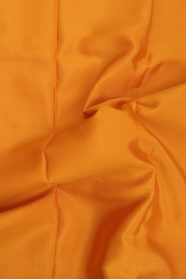 Mysore Silk Saree In Mustard Yellow With Contrast Border