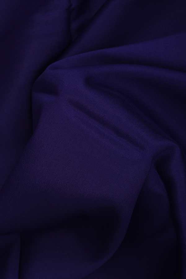 Mysore Silk Saree In Navy Blue With Peacock Border