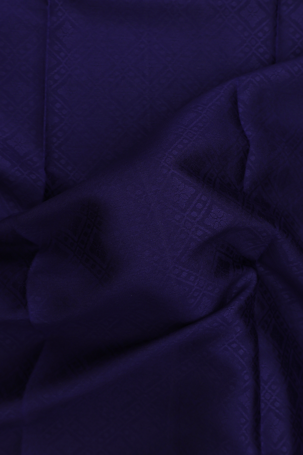 Mysore Silk Saree In Navy Blue With Self Design