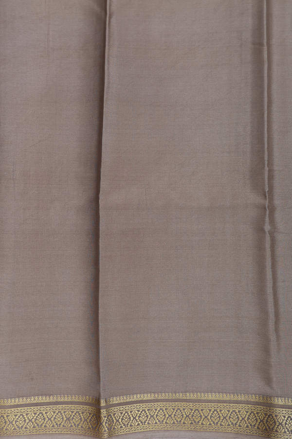 Mysore Silk Saree In Pink And Green With Stripes Design