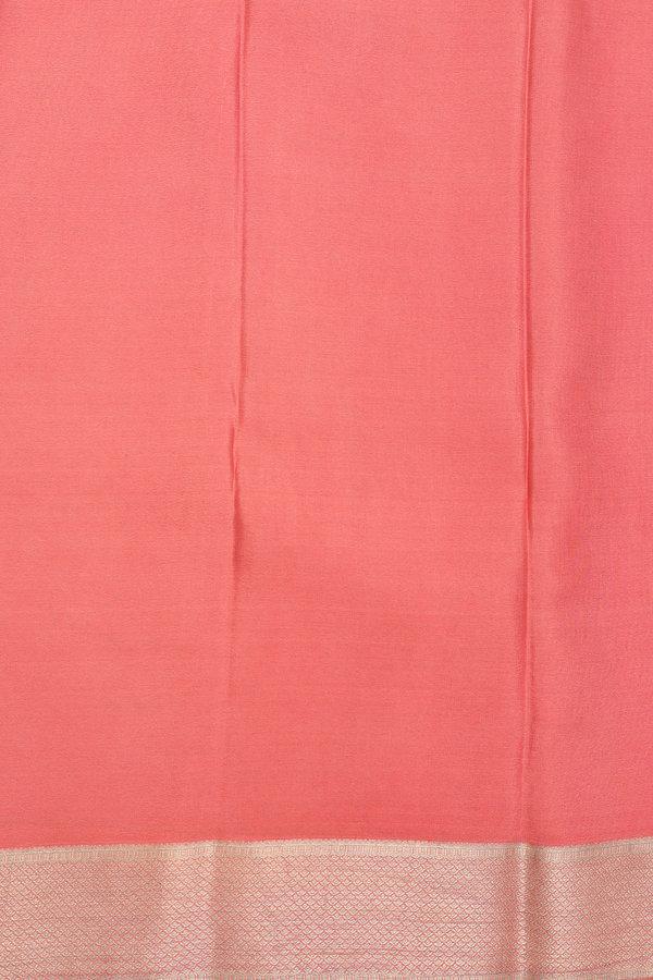 Mysore Silk Saree In Orange With Brocade Design