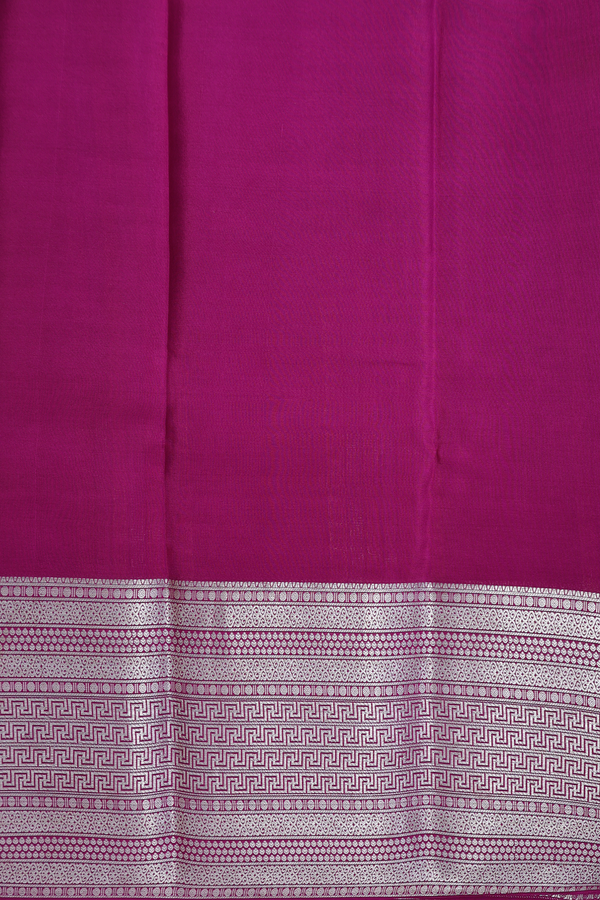 Mysore Silk Saree In Orange With Zari Buttas