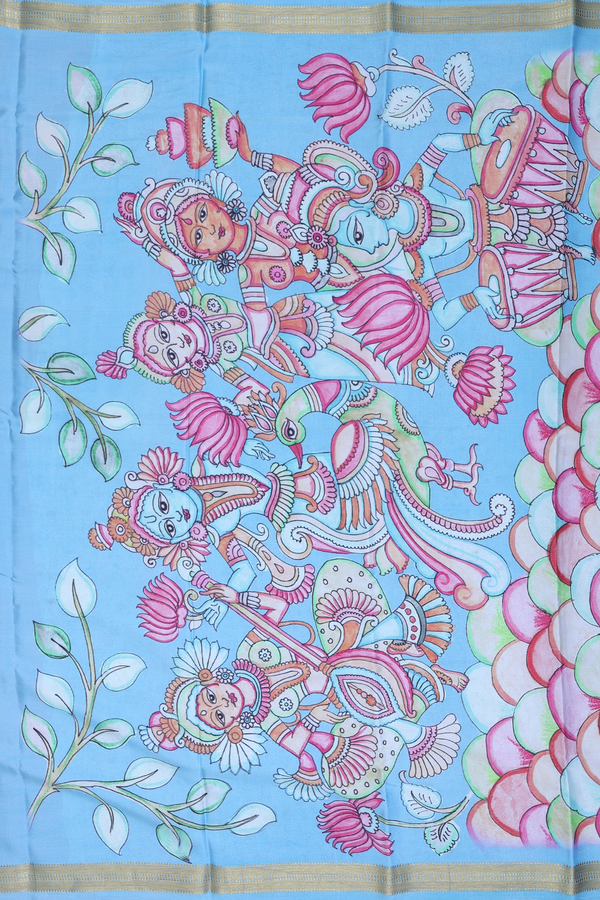 Mysore Silk Saree In Orchid Pink With Checks Design