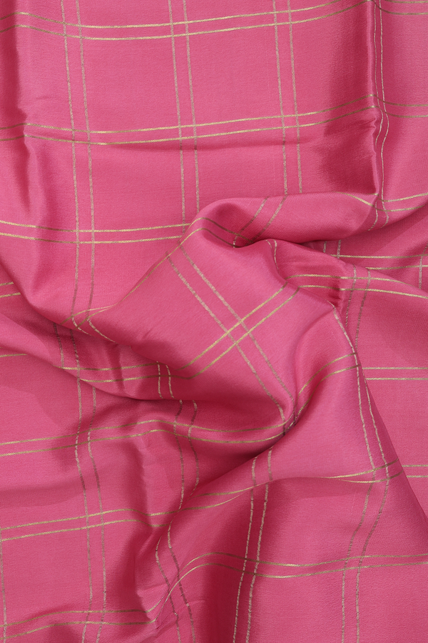 Mysore Silk Saree In Orchid Pink With Checks Design
