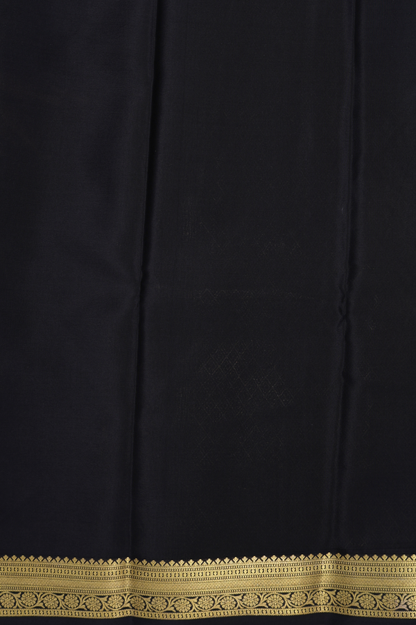 Mysore Silk Saree In Pale Green With Contrast Border