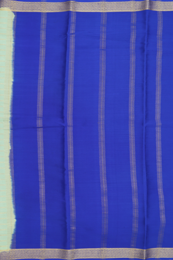 Mysore Silk Saree In Pastel Green With Checks Design