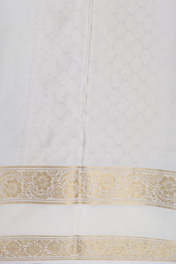 Mysore Silk Saree In Sage Green With Checks Design