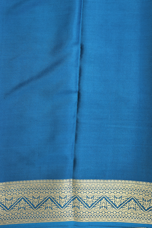 Mysore Silk Saree In Peach Pink With Zari Buttas