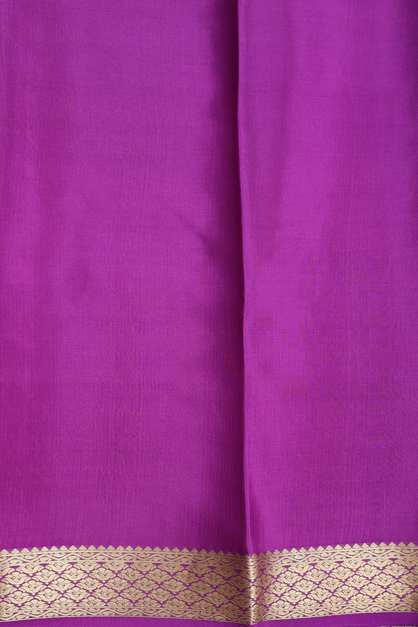 Mysore Silk Saree In Peach Pink With Zari Buttas