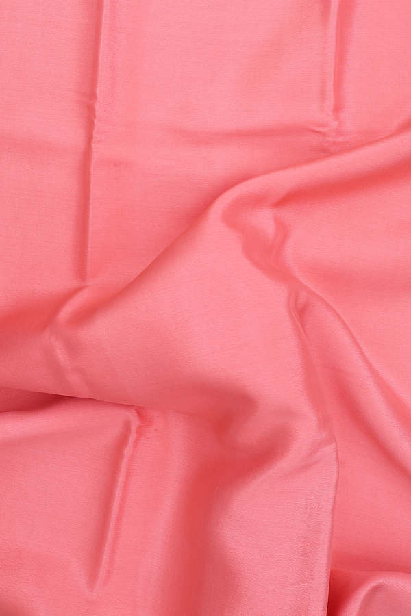 Mysore Silk Saree In Peach With Contrast Border