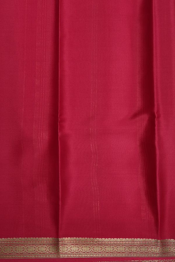 Mysore Silk Saree In Greenish Brown With Contrast Border