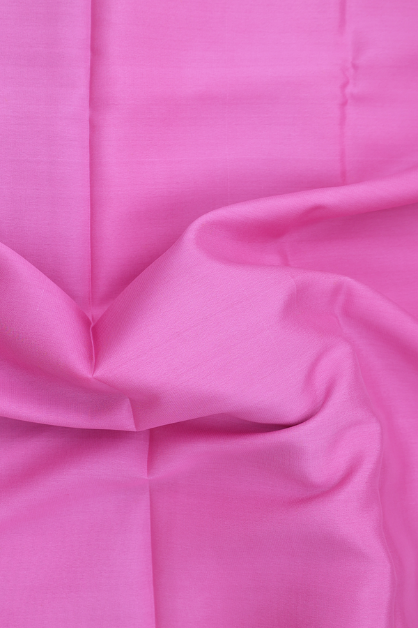 Mysore Silk Saree In Pink With Contrast Border