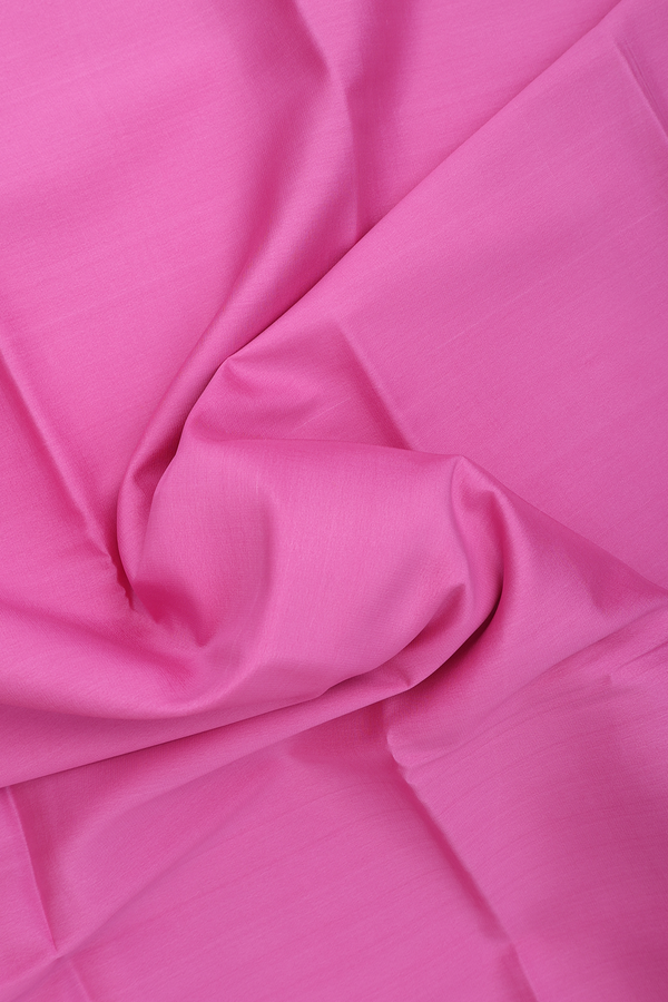 Mysore Silk Saree In Pink With Paisley Border