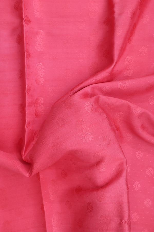 Mysore Silk Saree In Pink With Threadwork Design