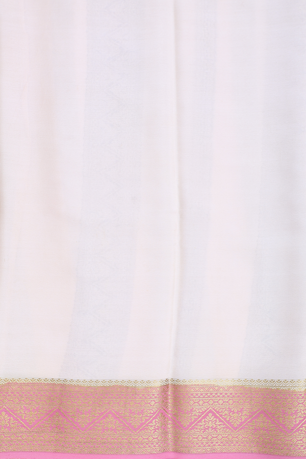 Mysore Silk Saree In Pink With Zari Buttas